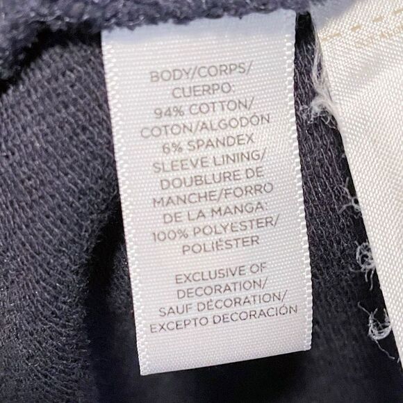 LOFT Navy Blue Embroidered Floral Bell Sleeve Knee Length Dress Size Medium - Picture 7 of 7